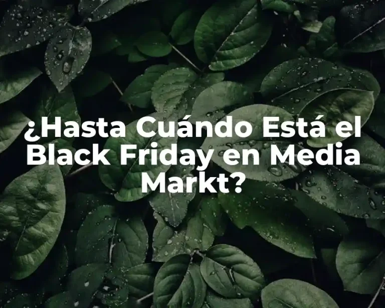 ¿Hasta Cuándo Está el Black Friday en Media Markt?