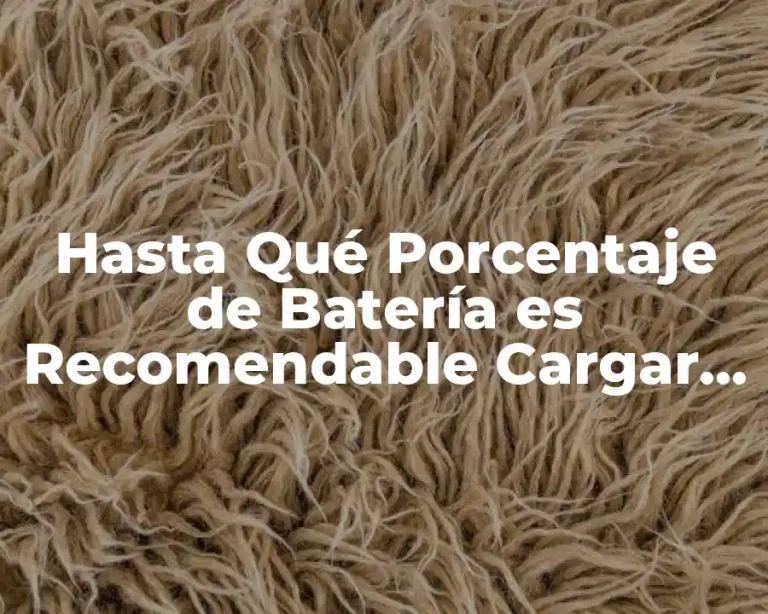 Hasta Qué Porcentaje de Batería es Recomendable Cargar un iPhone