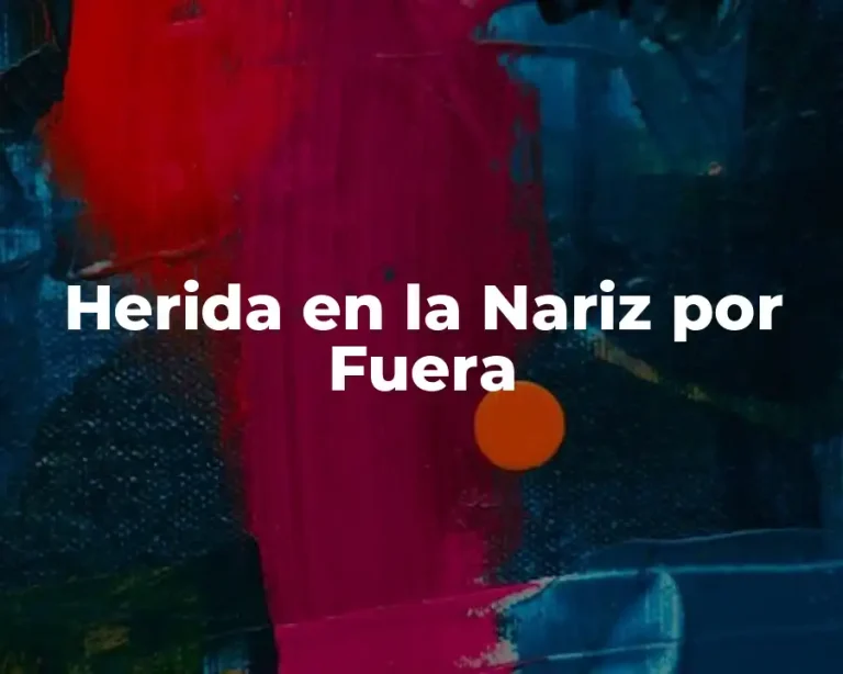 Herida en la Nariz por Fuera