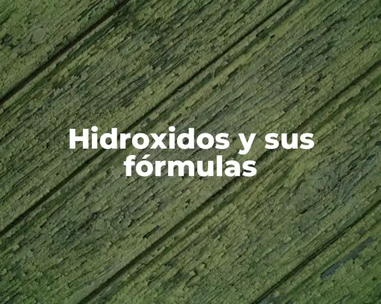 Hidroxidos y sus fórmulas