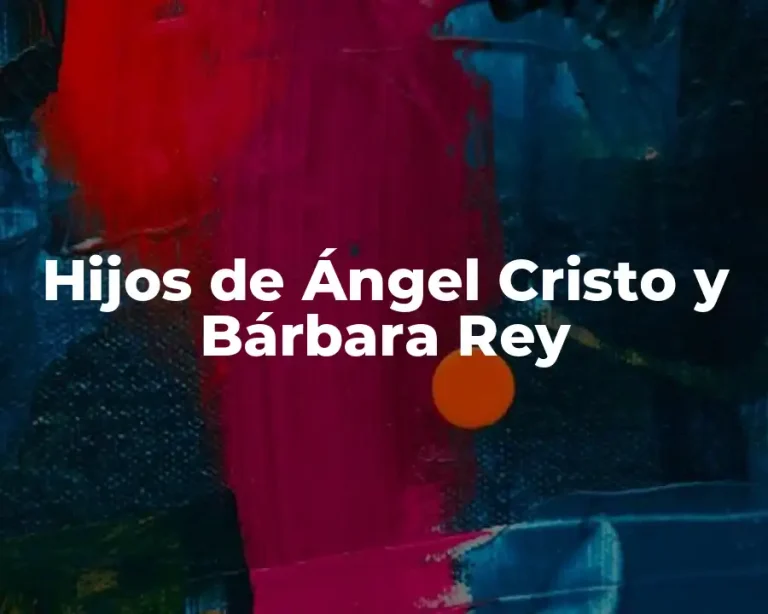 Hijos de Ángel Cristo y Bárbara Rey