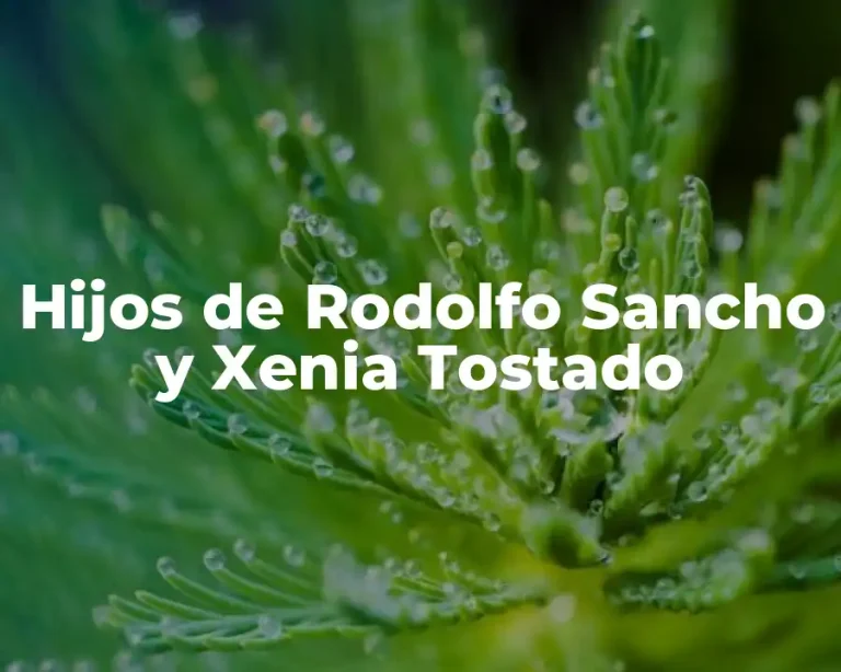 Hijos de Rodolfo Sancho y Xenia Tostado