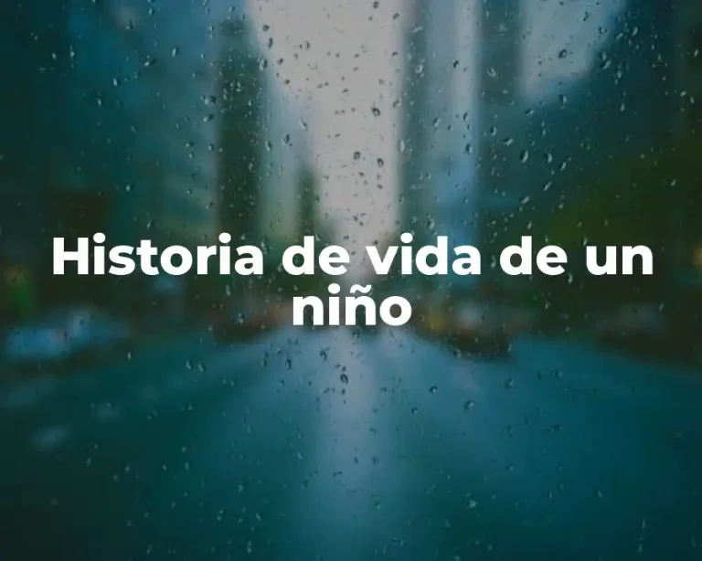 Historia de vida de un niño