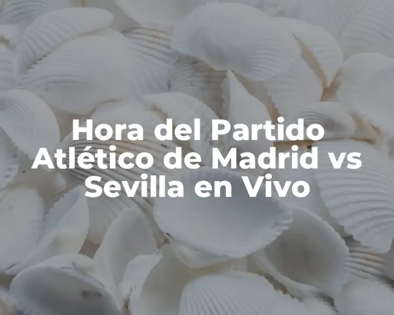 Hora del Partido Atlético de Madrid vs Sevilla en Vivo