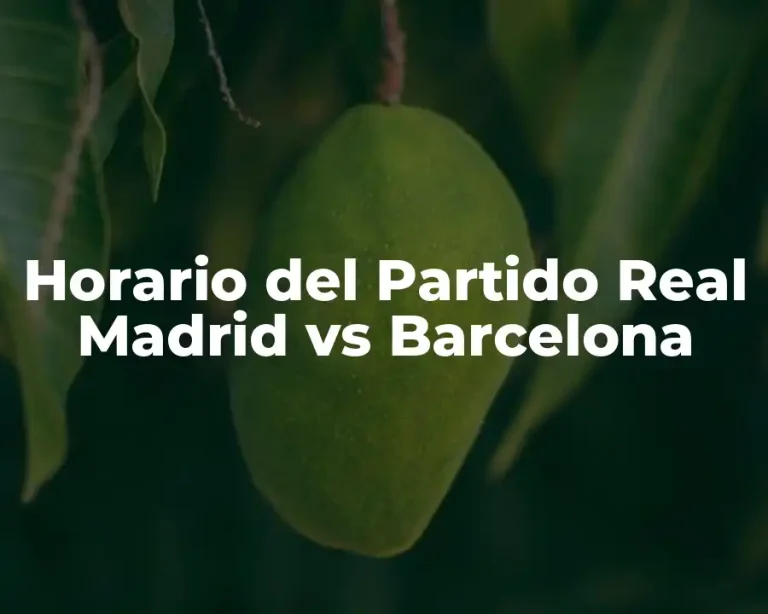 Horario del Partido Real Madrid vs Barcelona