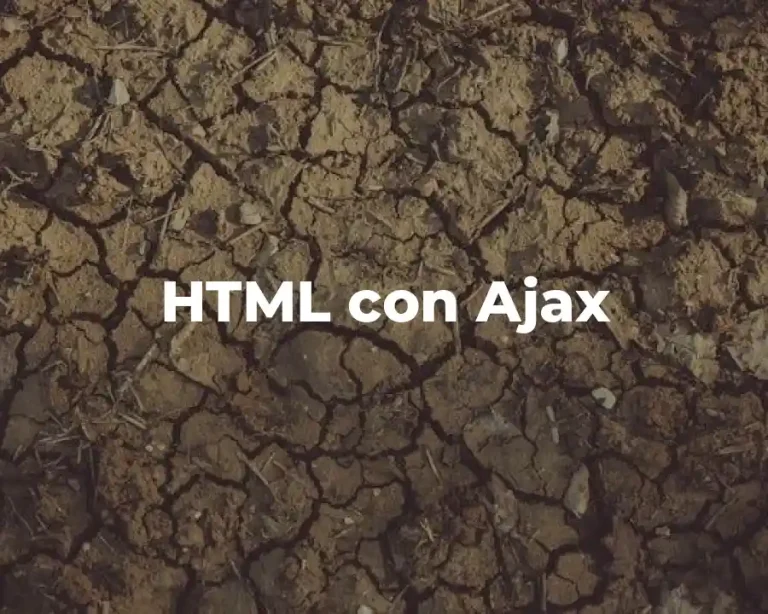 HTML con Ajax