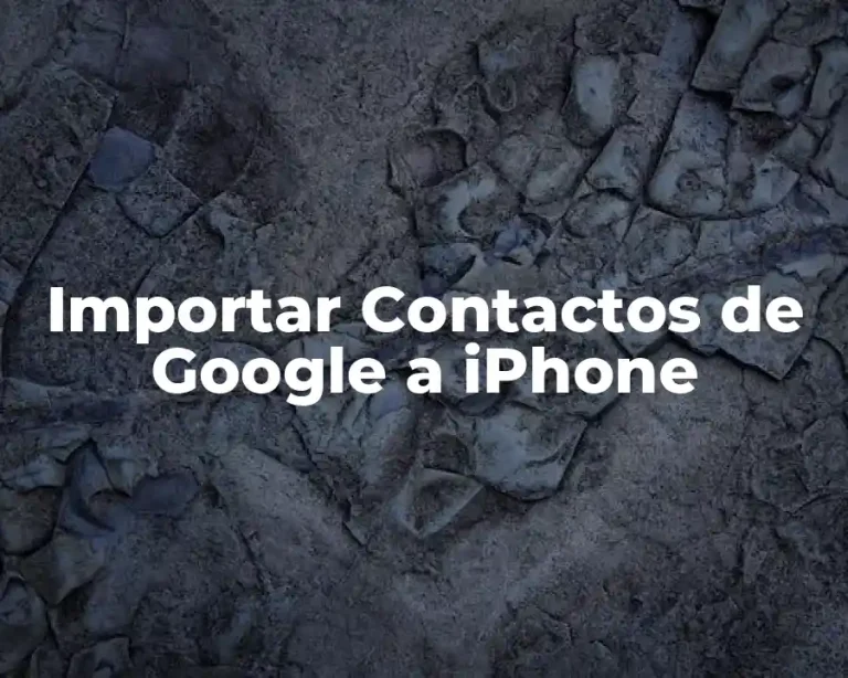 Importar Contactos de Google a iPhone