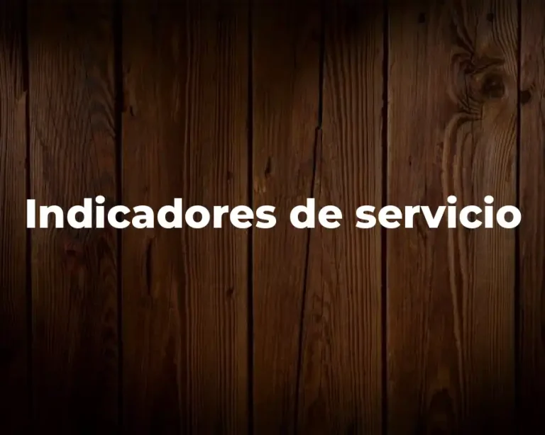 Indicadores de servicio