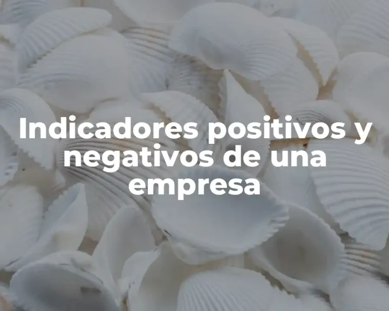 Indicadores positivos y negativos de una empresa