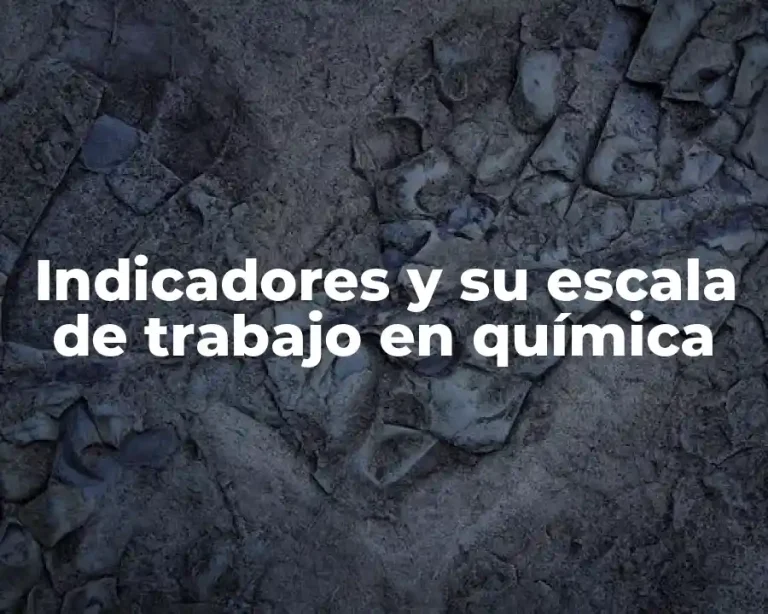 Indicadores y su escala de trabajo en química