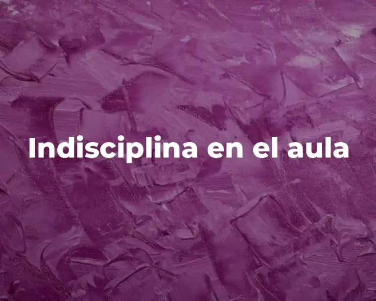 Indisciplina en el aula