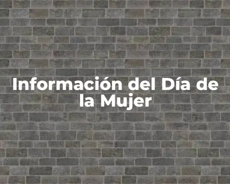 Información del Día de la Mujer
