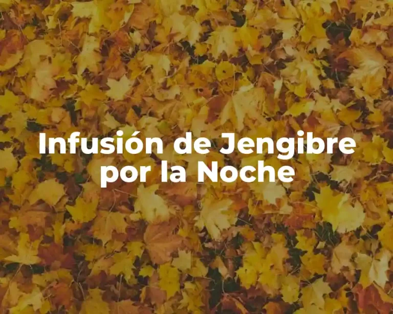 Infusión de Jengibre por la Noche