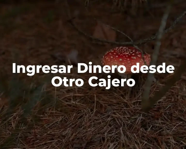 Ingresar Dinero desde Otro Cajero