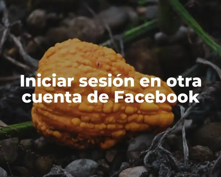 Iniciar sesión en otra cuenta de Facebook