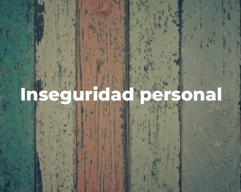 Inseguridad personal