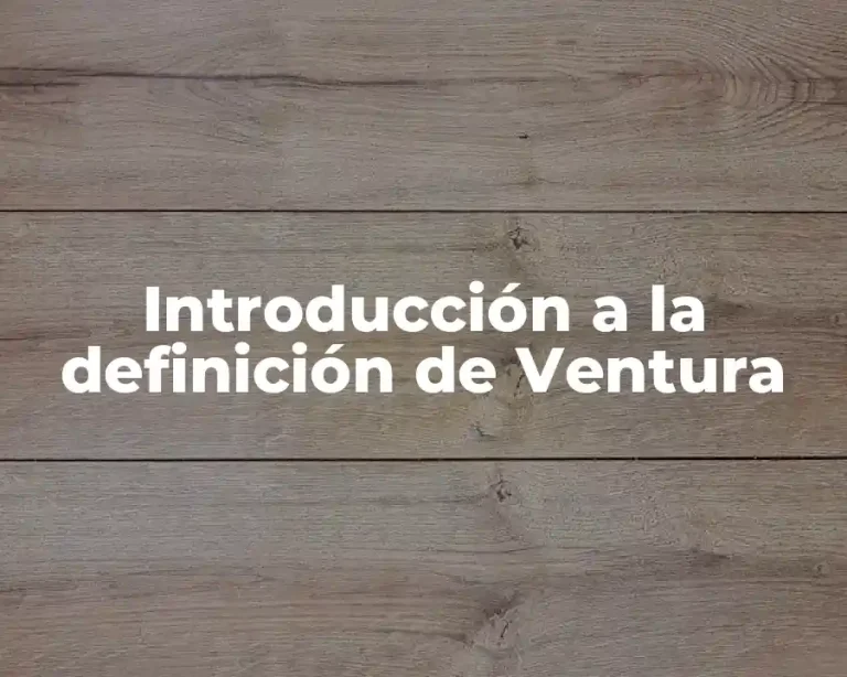 Introducción a la definición de Ventura
