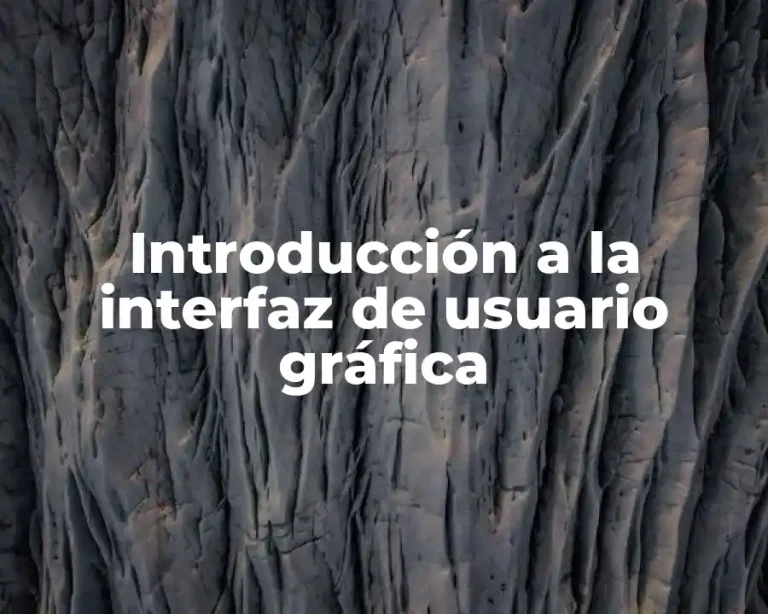 Introducción a la interfaz de usuario gráfica