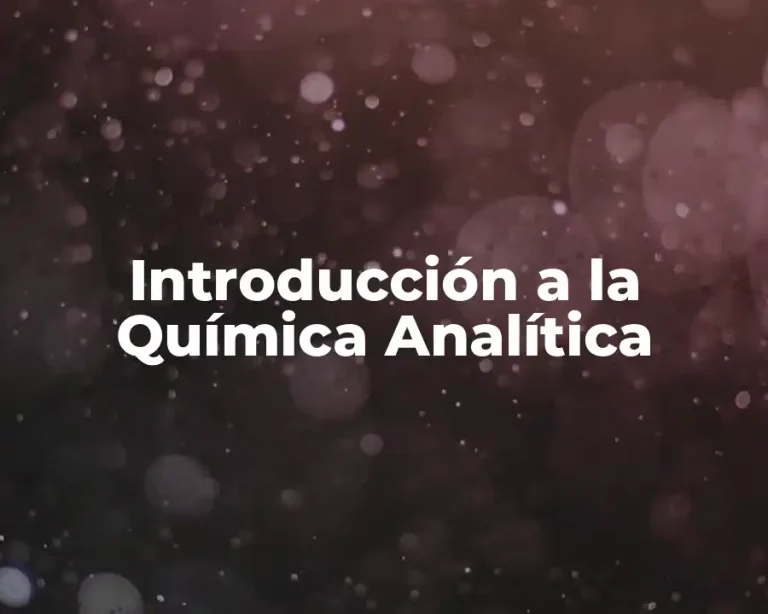 Introducción a la Química Analítica