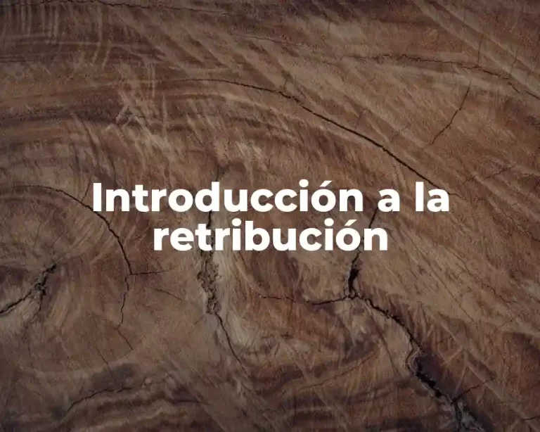 Introducción a la retribución