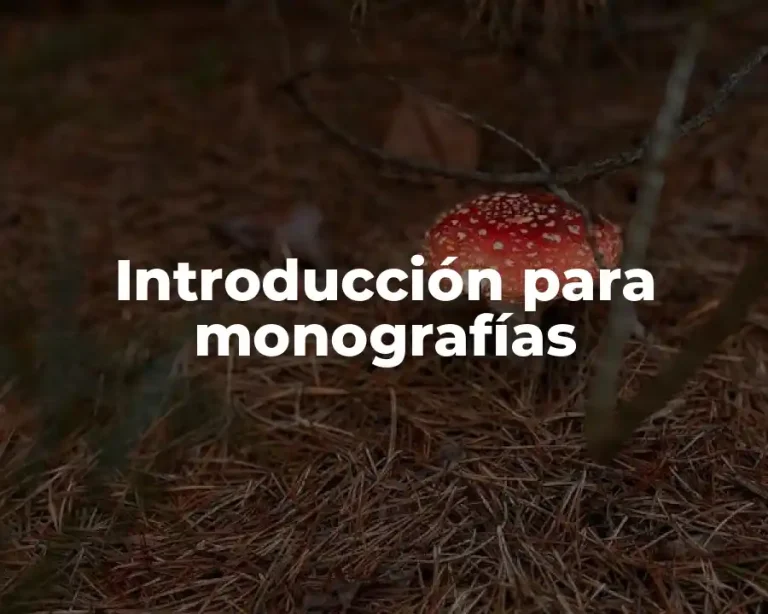 Introducción para monografías