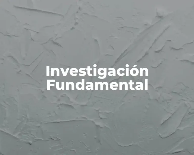 Investigación Fundamental