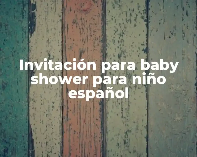 Invitación para baby shower para niño español
