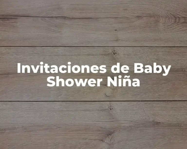 Invitaciones de Baby Shower Niña