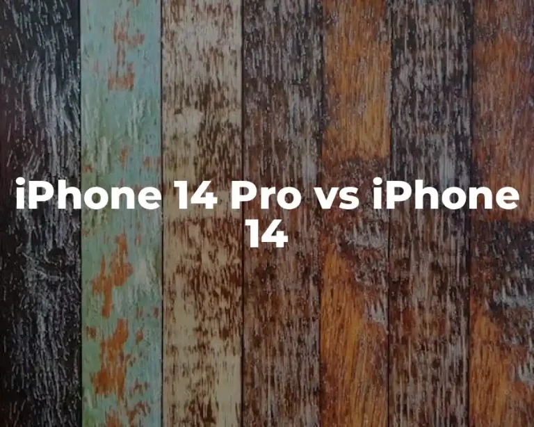 iPhone 14 Pro vs iPhone 14
