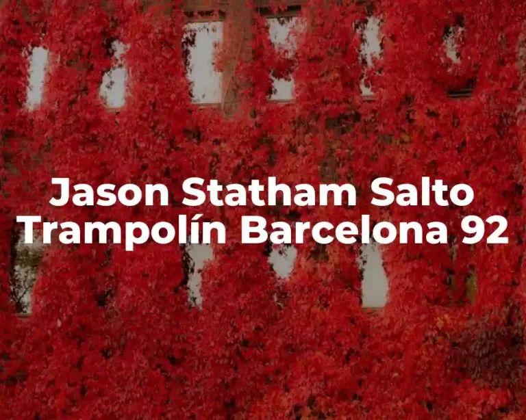 Jason Statham Salto Trampolín Barcelona 92