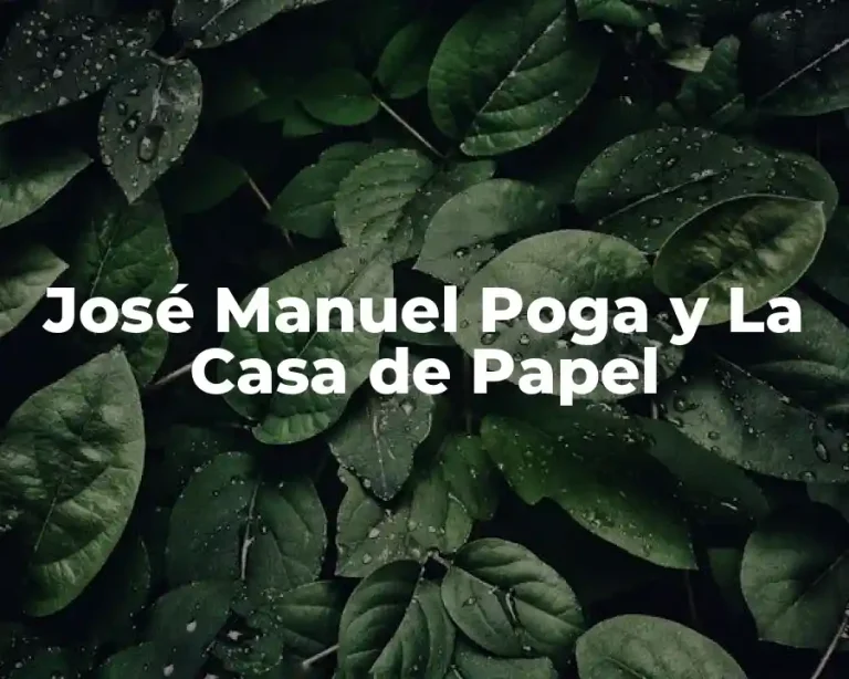 José Manuel Poga y La Casa de Papel