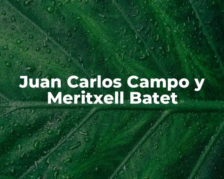 Juan Carlos Campo y Meritxell Batet