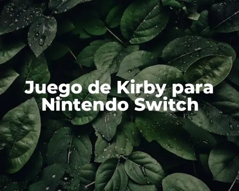 Juego de Kirby para Nintendo Switch