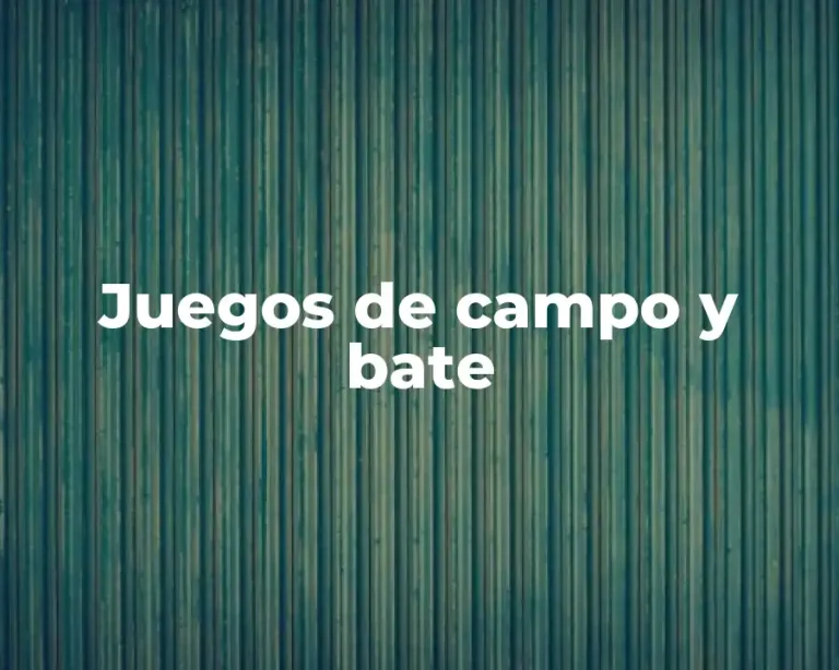 Juegos de campo y bate