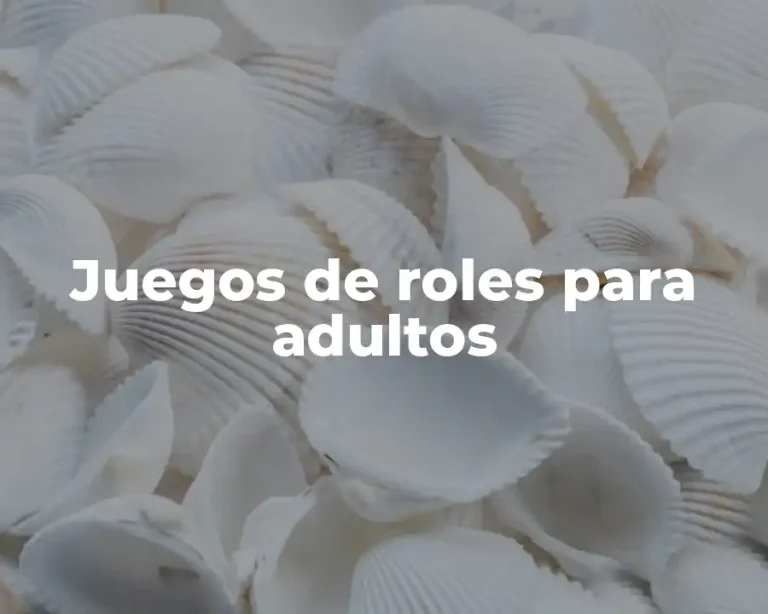 Juegos de roles para adultos