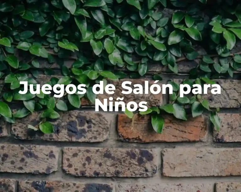 Juegos de Salón para Niños