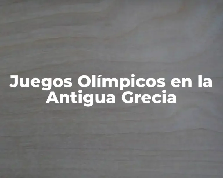 Juegos Olímpicos en la Antigua Grecia