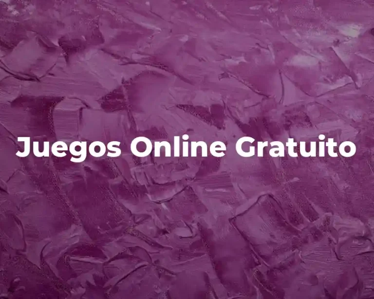Juegos Online Gratuito