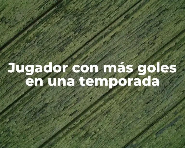 Jugador con más goles en una temporada