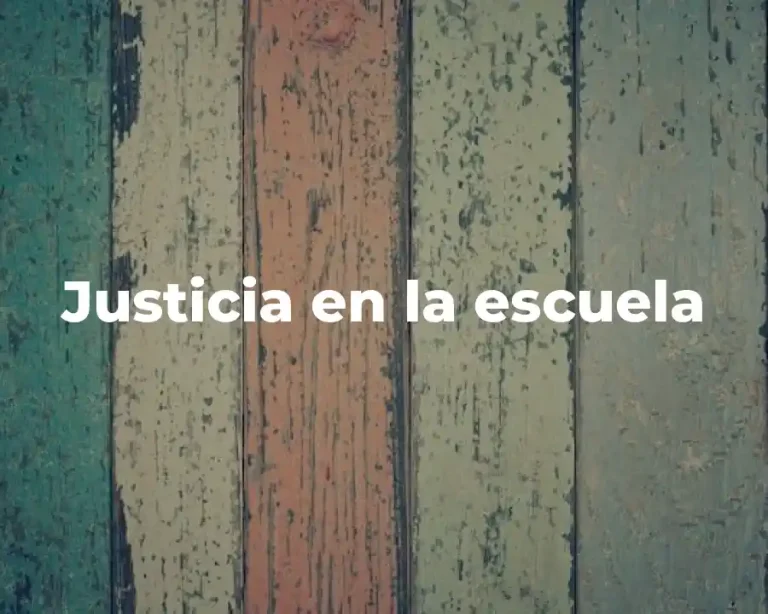 Justicia en la escuela