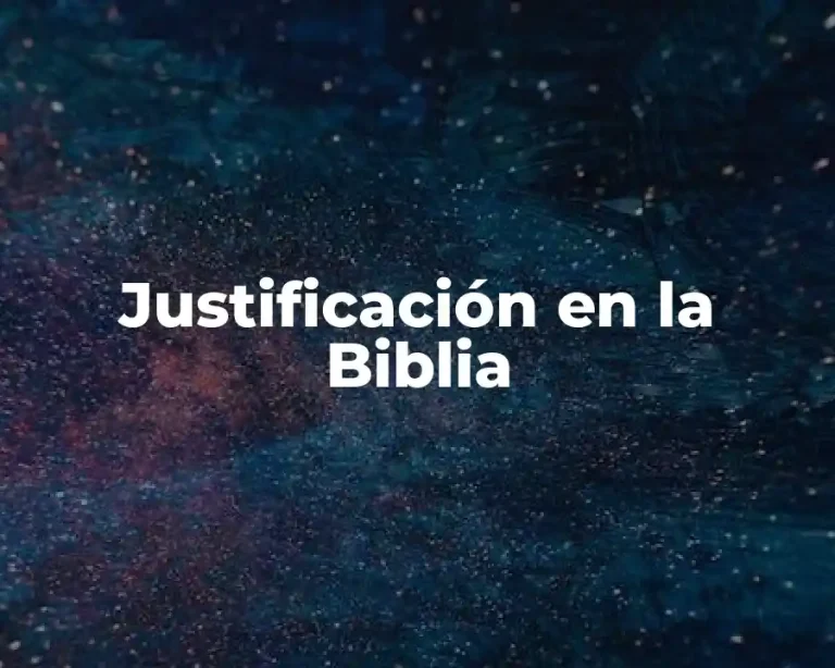 Justificación en la Biblia