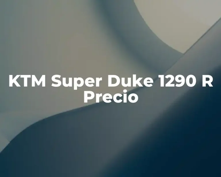 KTM Super Duke 1290 R Precio