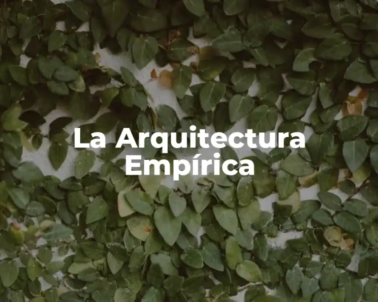La Arquitectura Empírica