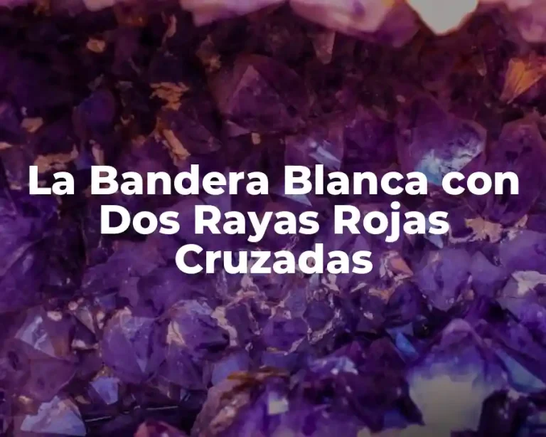 La Bandera Blanca con Dos Rayas Rojas Cruzadas