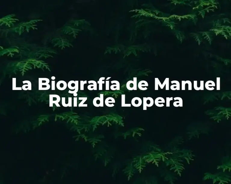 La Biografía de Manuel Ruiz de Lopera