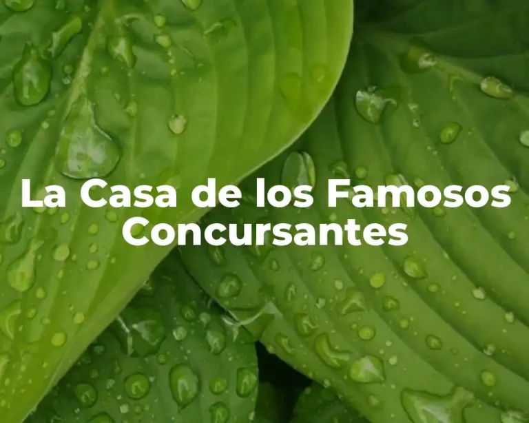 La Casa de los Famosos Concursantes