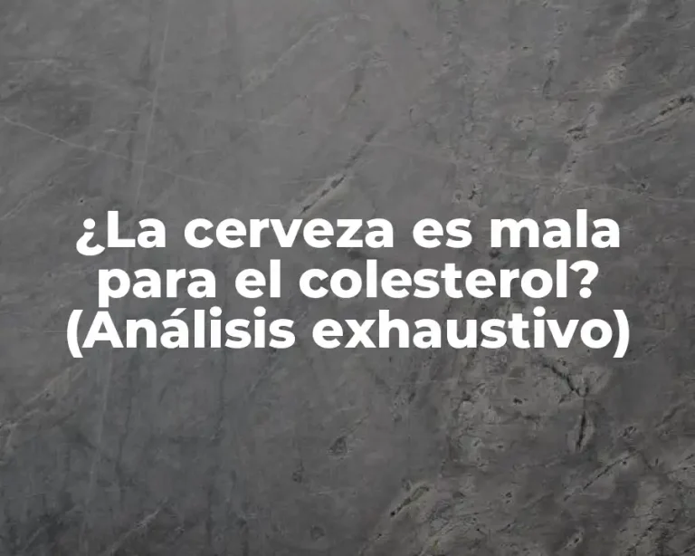 ¿La cerveza es mala para el colesterol? (Análisis exhaustivo)
