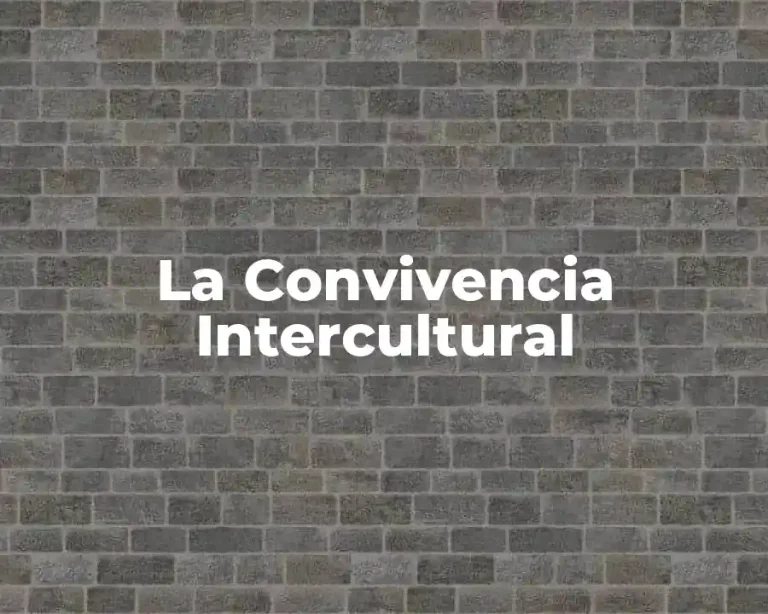 La Convivencia Intercultural