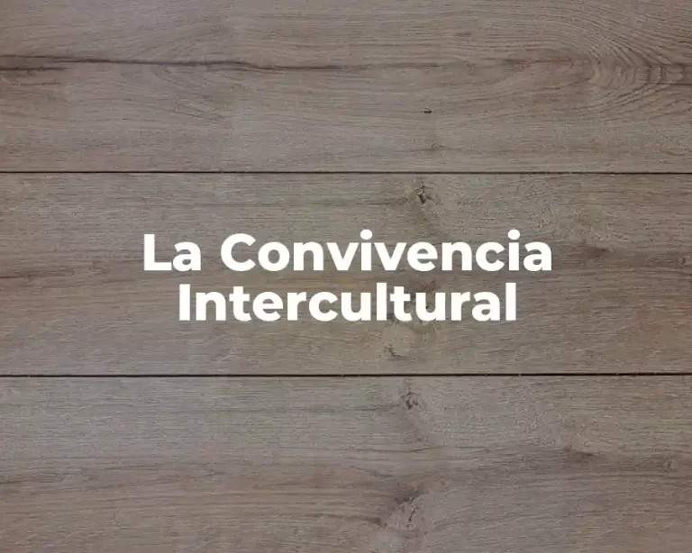La Convivencia Intercultural