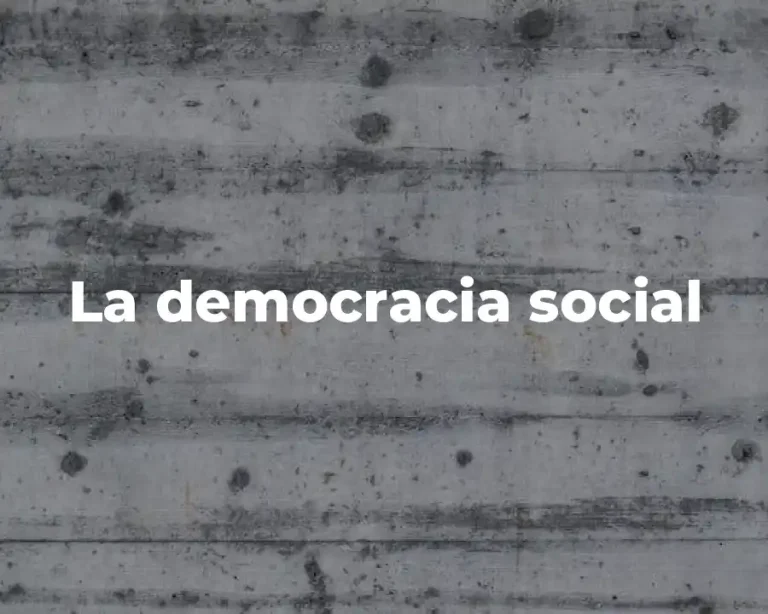 La democracia social